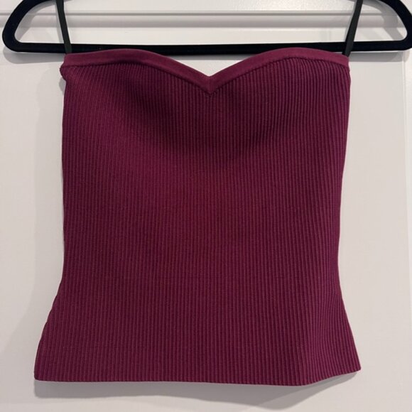 Never Worn -Size Small - Aritzia Babaton Sculpt Knit Sweetheart Tube Top - Picture 1 of 2